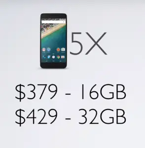 Nexus 5X Price