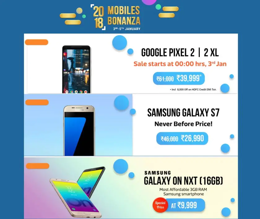 Flipkart Mobiles Bonanza 2018 Sale