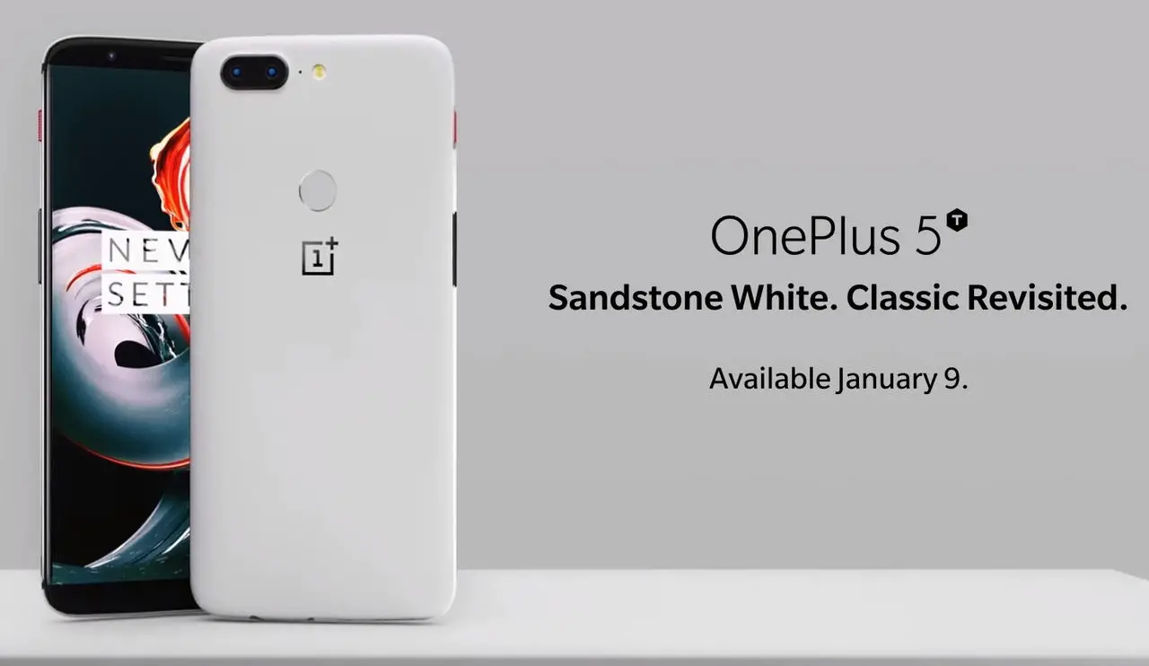 OnePlus 5T Sandstone White is now official
