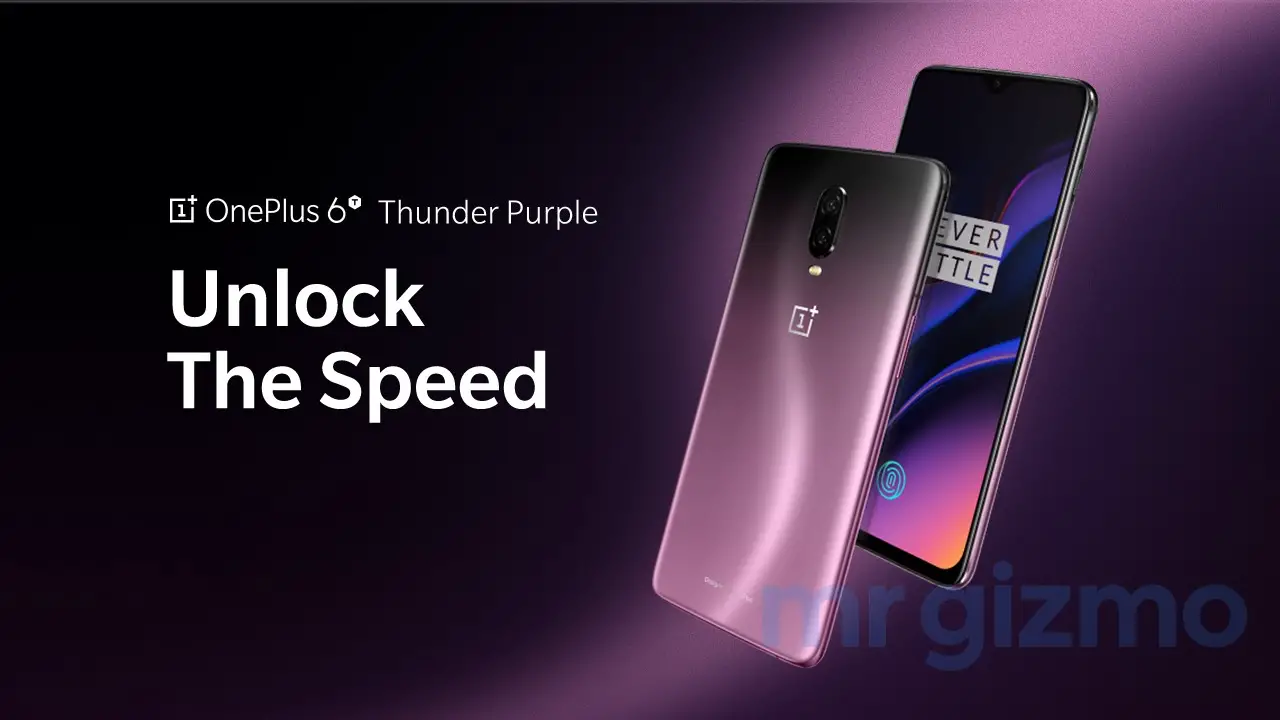 Thunder Purple colored OnePlus 6T appears on OnePlus' website