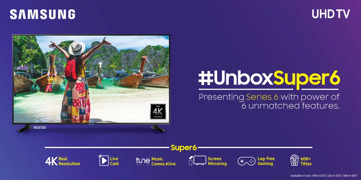 Samsung launches Super 6 UHD TV in India at INR 41,990/-