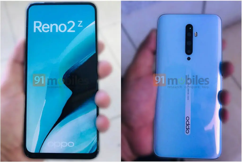 Oppo Reno 2Z live images leak teasing its full-screen display with quad-camera 