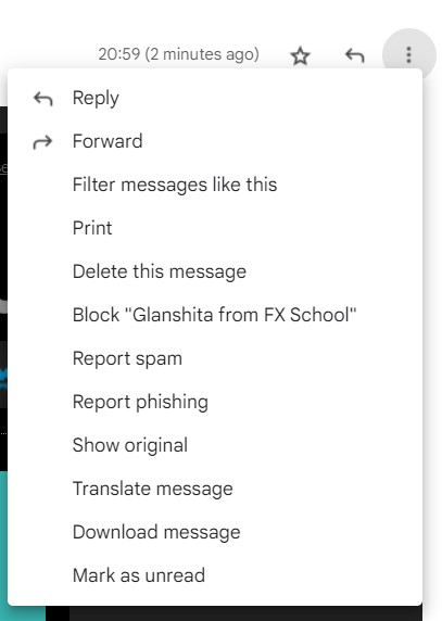 Reporting Spam on Gmail