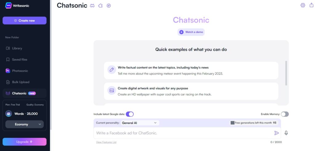 ChatSonic AI