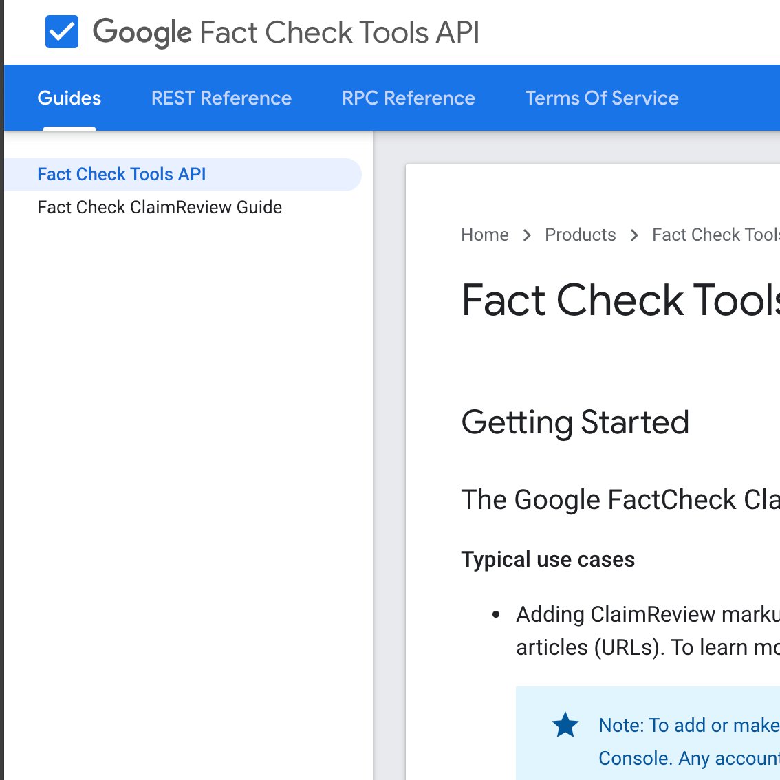 Google Fact Check Explorer