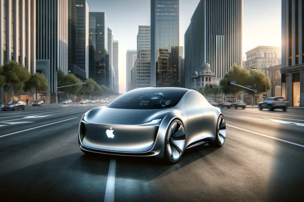 Futuristic Apple Car Project representative image generated using AI, by TrueTech