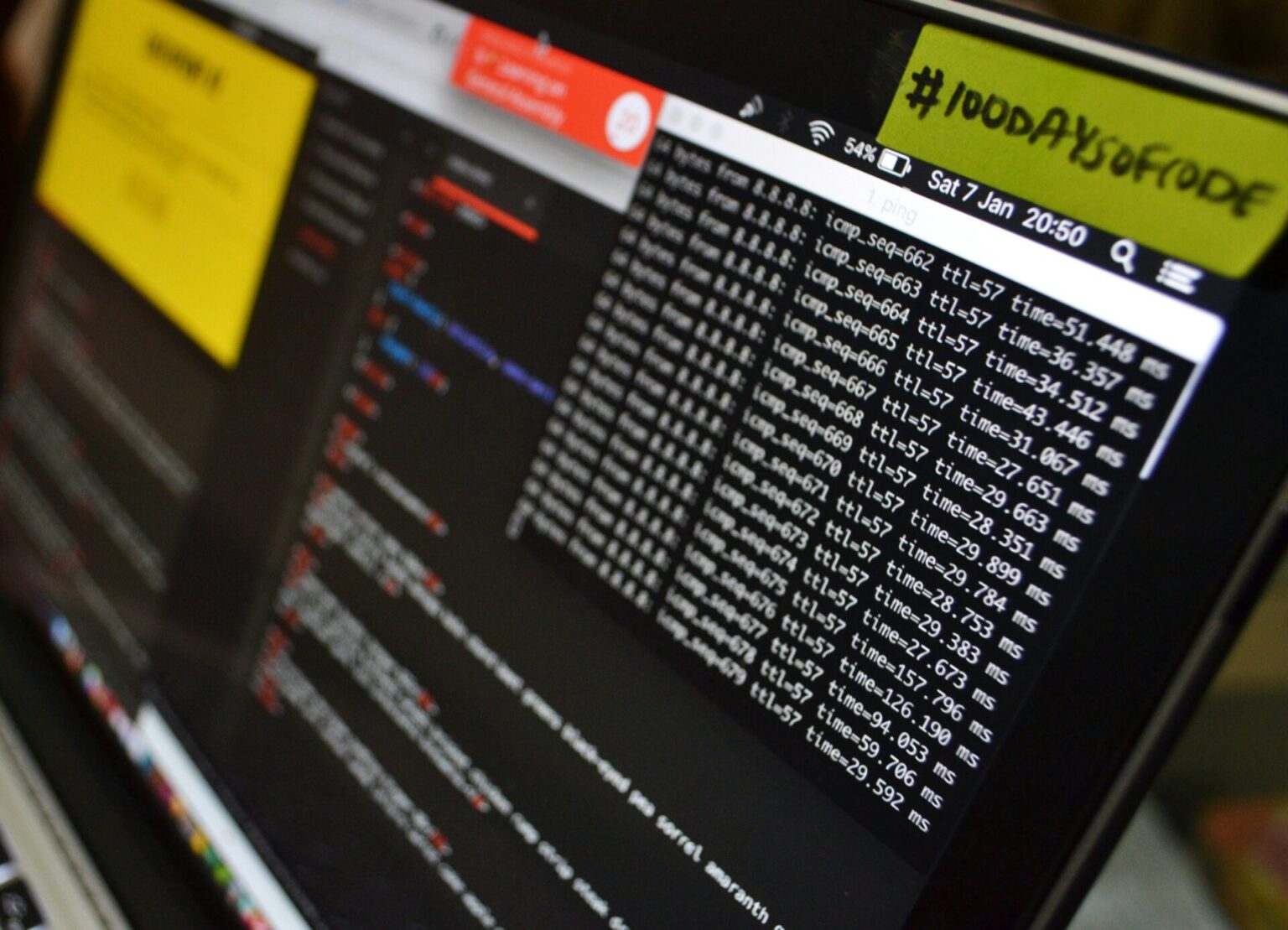 Black Laptop with Code