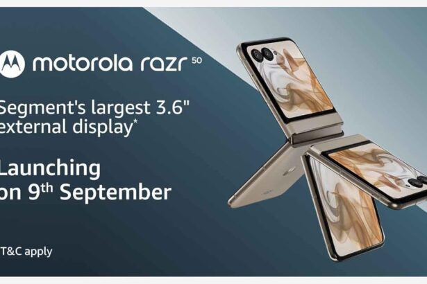 Motorola Razr 50 with India's largest 3.6-inch external display launching on September 9