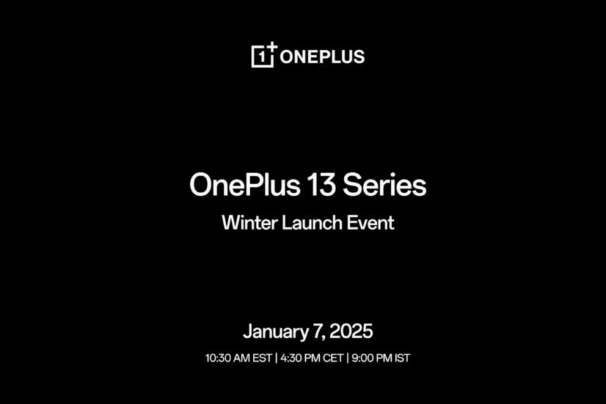 OnePlus 13 series launch event confirmed for January 7 with standout specs