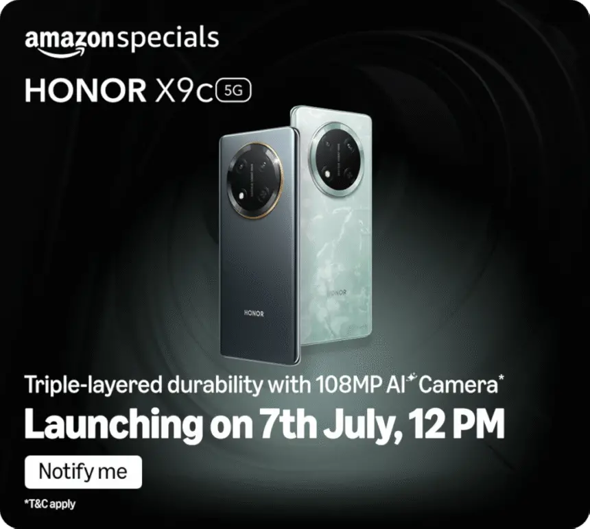 HONOR X9C 5G India launch set for July 7: Features 108MP camera, 120Hz AMOLED display, and 6600mAh battery