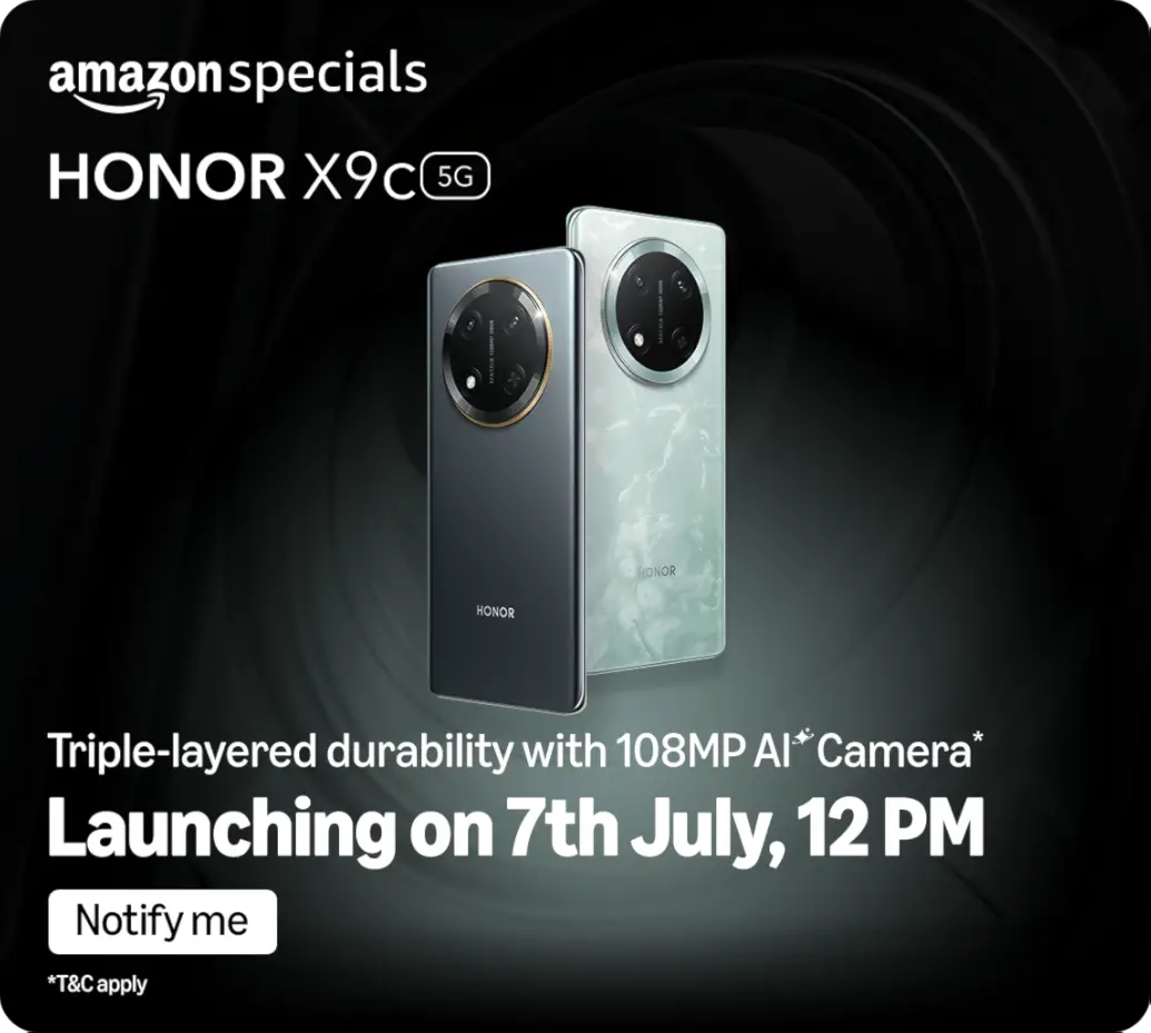 HONOR X9C 5G India launch set for July 7: Features 108MP camera, 120Hz AMOLED display, and 6600mAh battery
