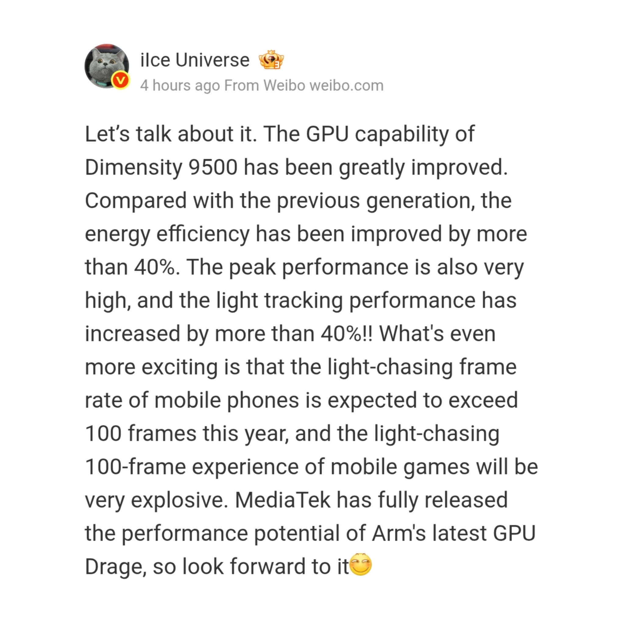 MediaTek Dimensity 9500 leak reveals 40% GPU efficiency boost and 100fps ray tracing on 3nm process