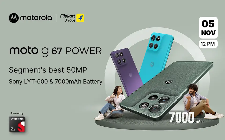 moto G67 POWER launch date confirmed for November 5 in India