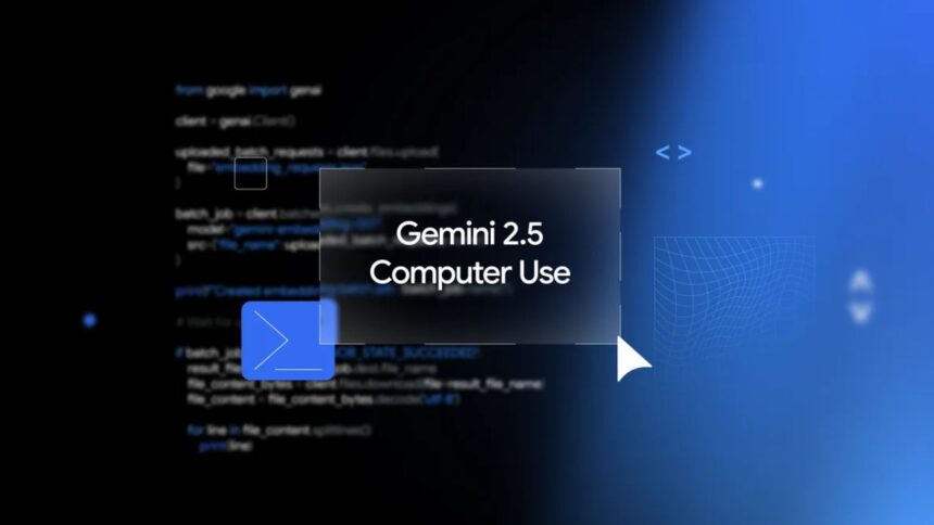 Gemini 2.5 computer use model