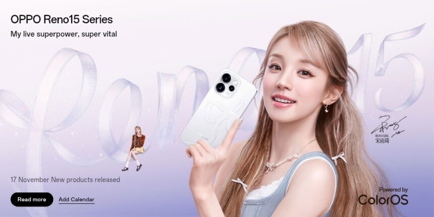 OPPO Reno15 series launch date confirmed for November 17 in China