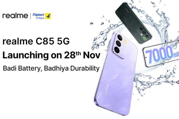 realme C85 5G to launch in India on November 28 with 7000mAh battery and 144Hz display