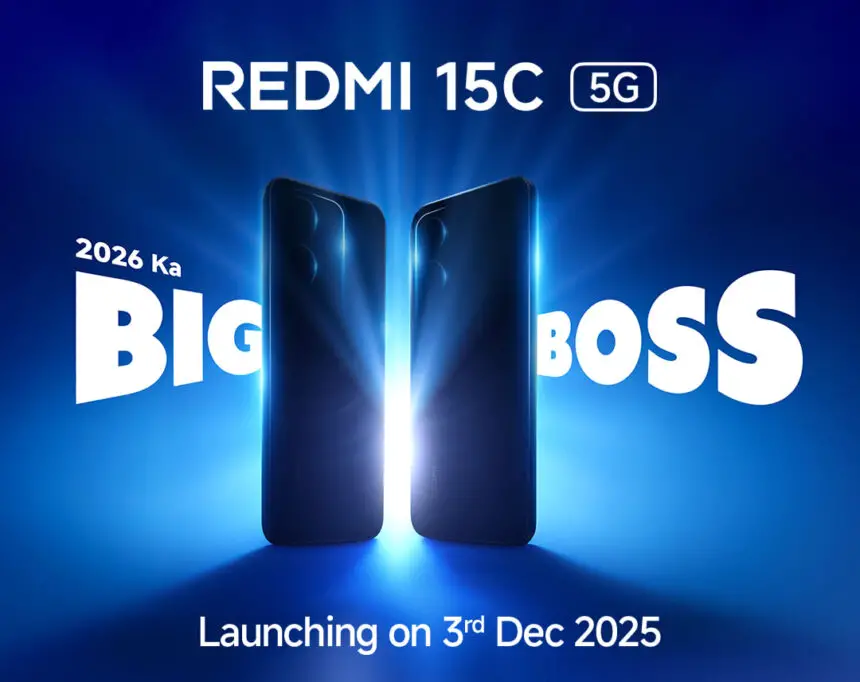 REDMI 15C 5G India launch date confirmed for December 3