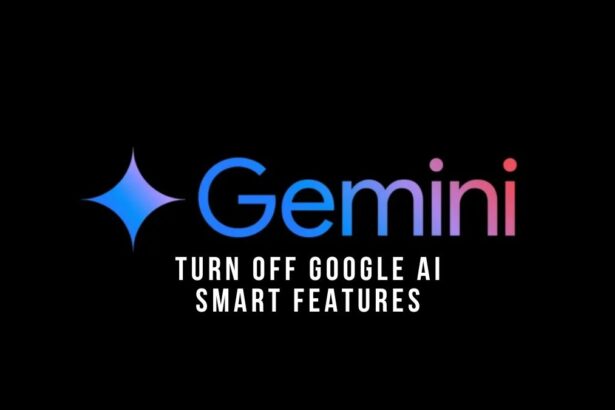 Gemini - Turn off Google AI smart features