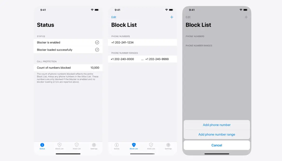 Simple Call Blocker APp Store