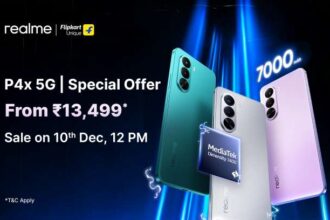 realme expands P-series in India with realme P4x 5G smartphone and Watch 5 wearable