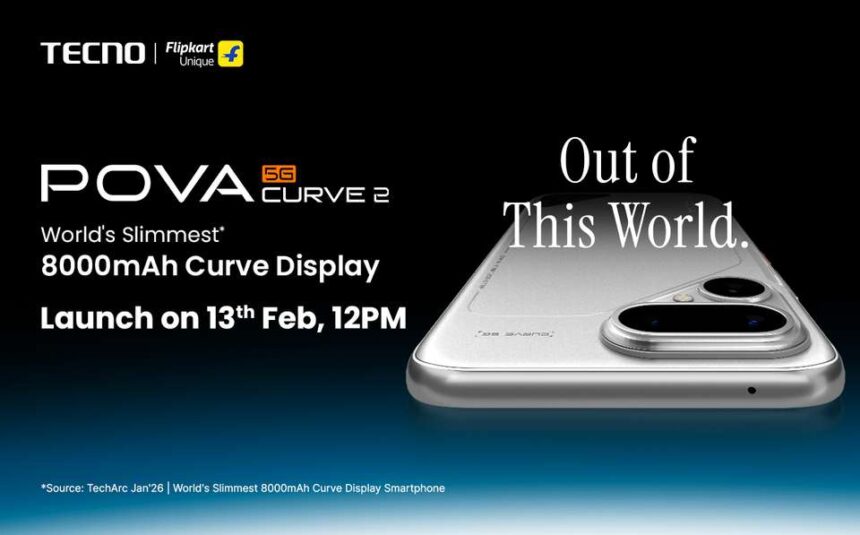 TECNO POVA Curve 2 5G to debut in India with 8,000mAh battery