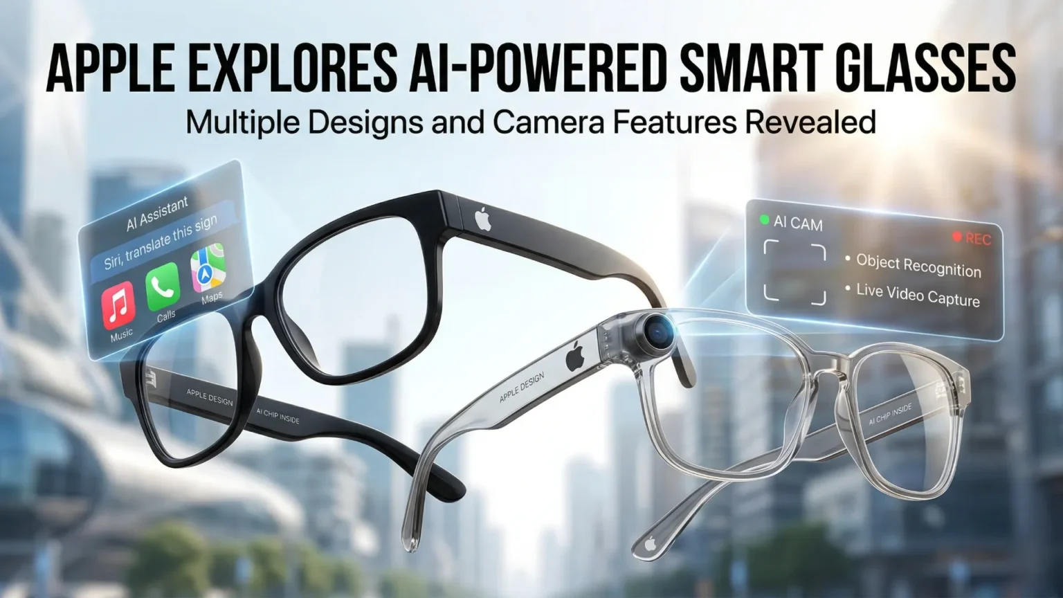 Apple AI smart glasses advances with multiple designs and camera features