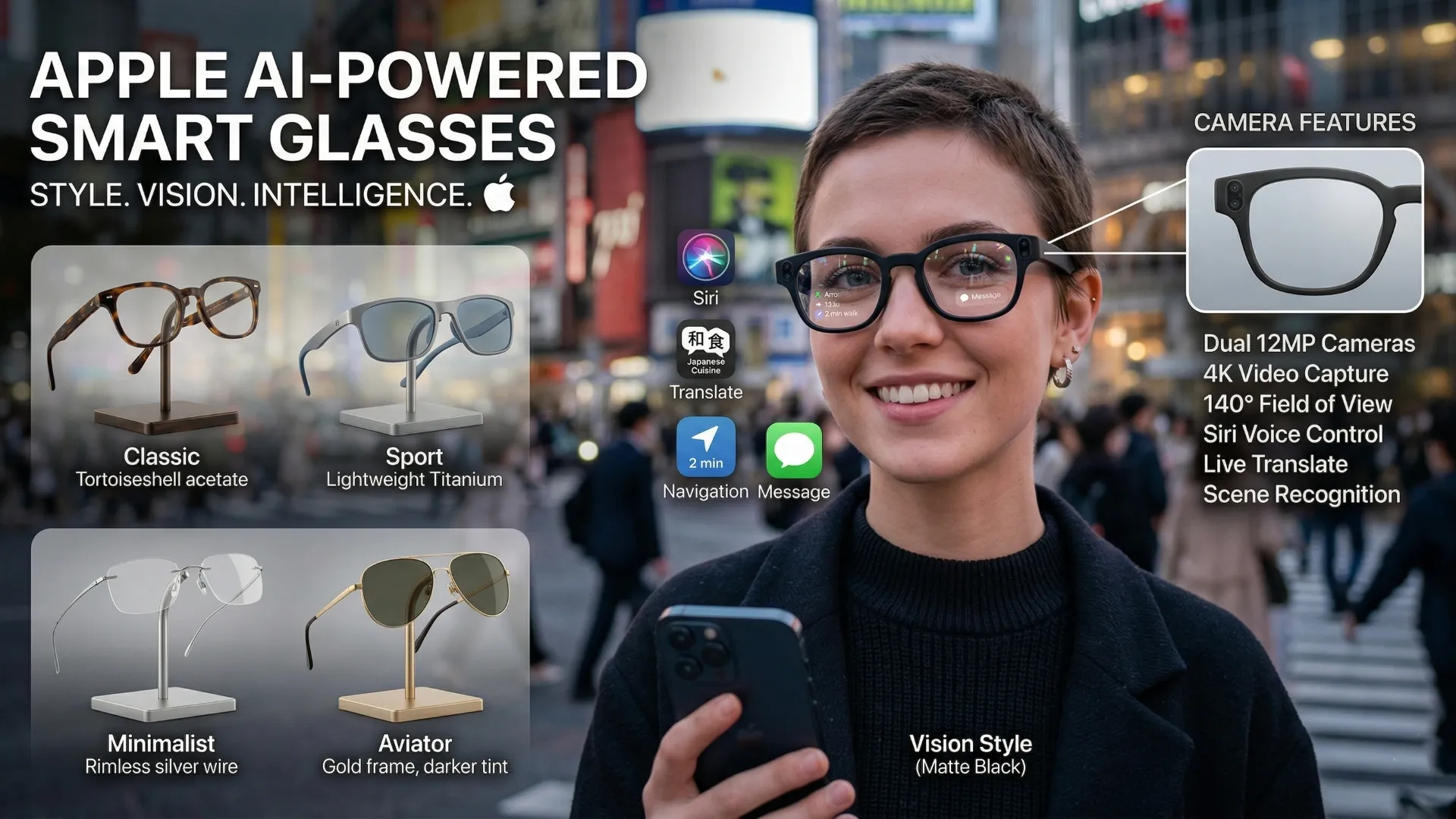 Apple AI smart glasses advances with multiple designs and camera features