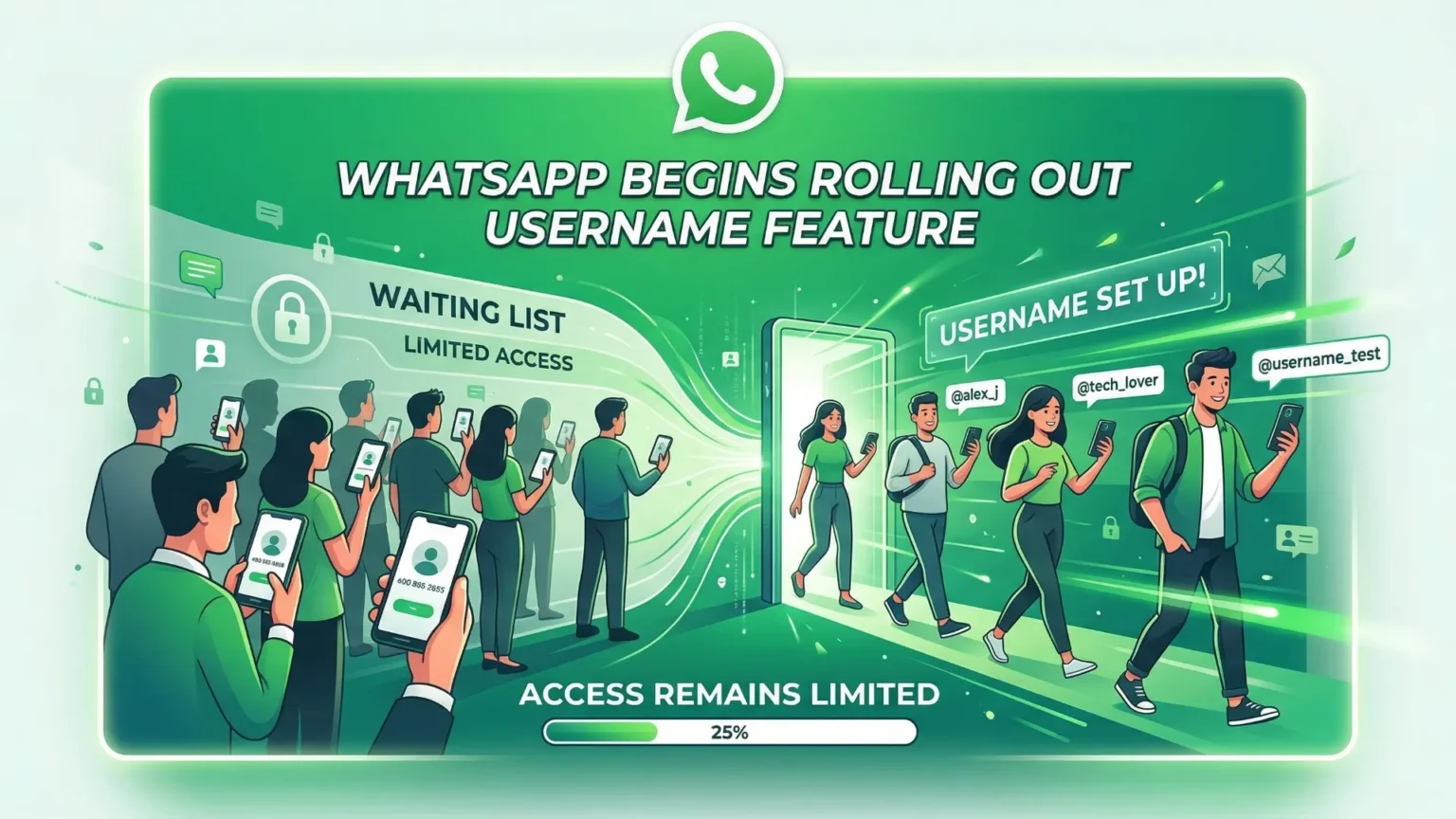 WhatsApp username feature rolling out slowly after extensive testing