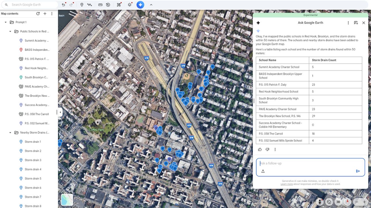 Google Earth AI Satellite Image Tool
