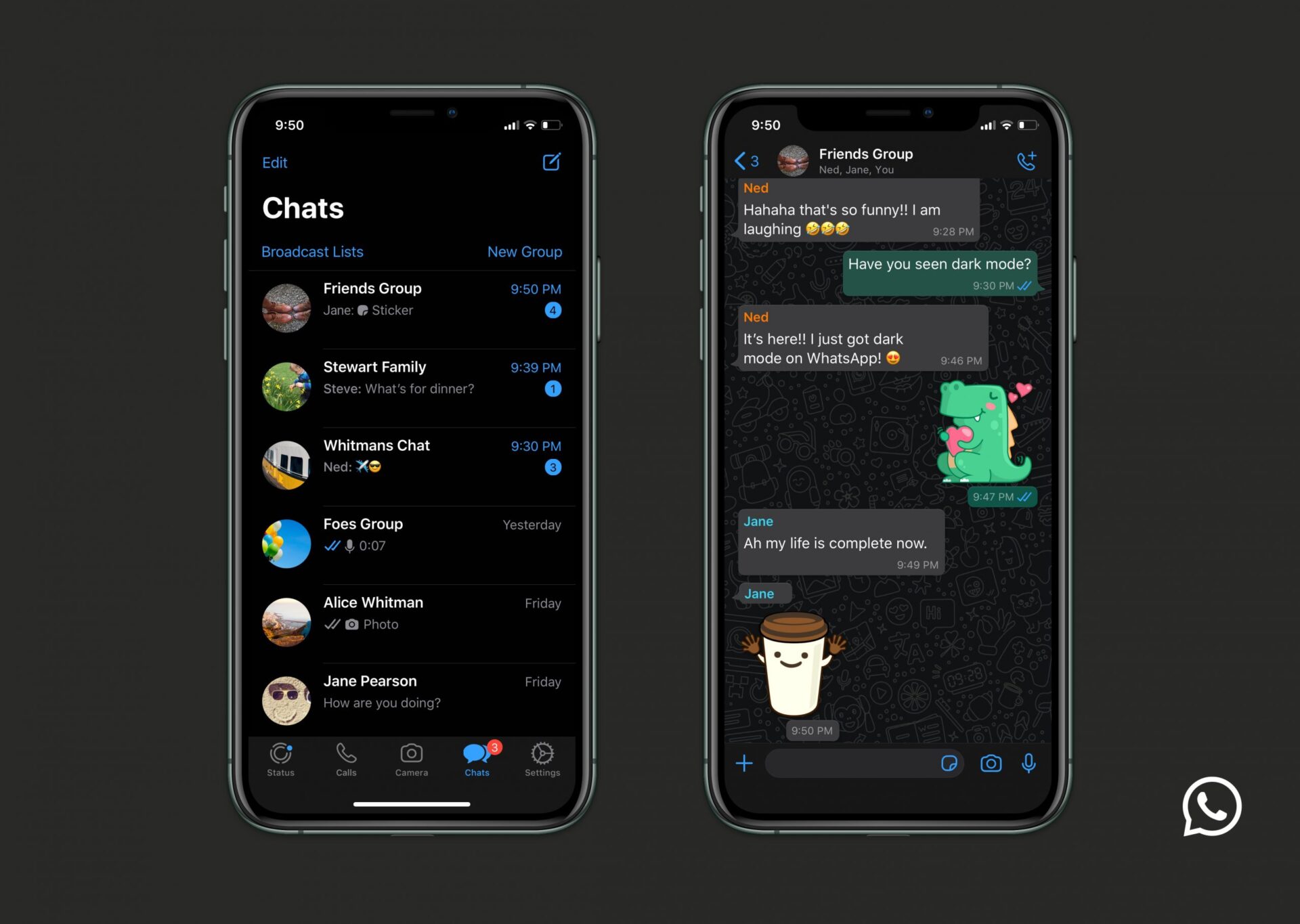 Dark Mode IOS WhatsApp