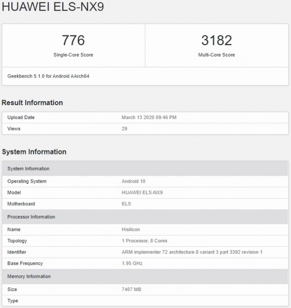 P40 Pro 5G Geekbench – Huawei P40 Pro 5G Spotted On Geekbench With Android 10 | Truetech