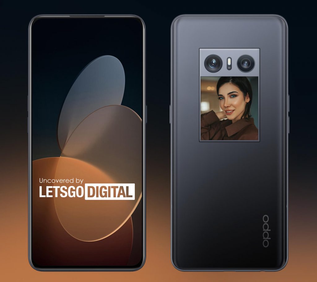 Oppo Smartphone designs with rear displays