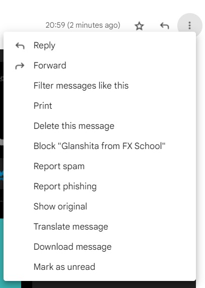 Reportar spam en Gmail