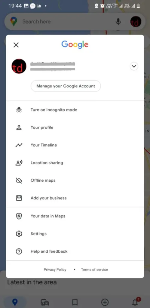 Google Maps Settings