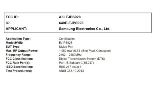 Samsung Fcc Report