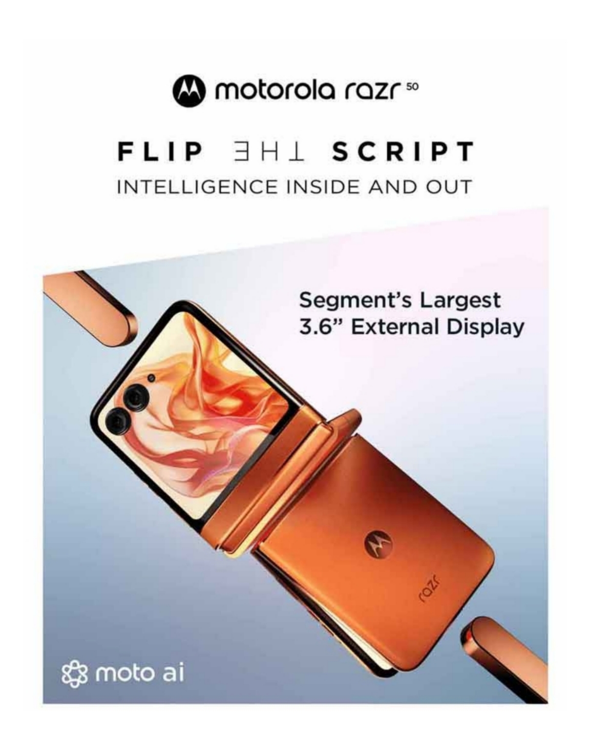 Motorola Razr 50 with India's largest 3.6-inch external display launching on September 9