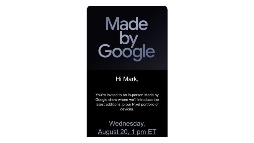 Google Pixel 10 series launch date