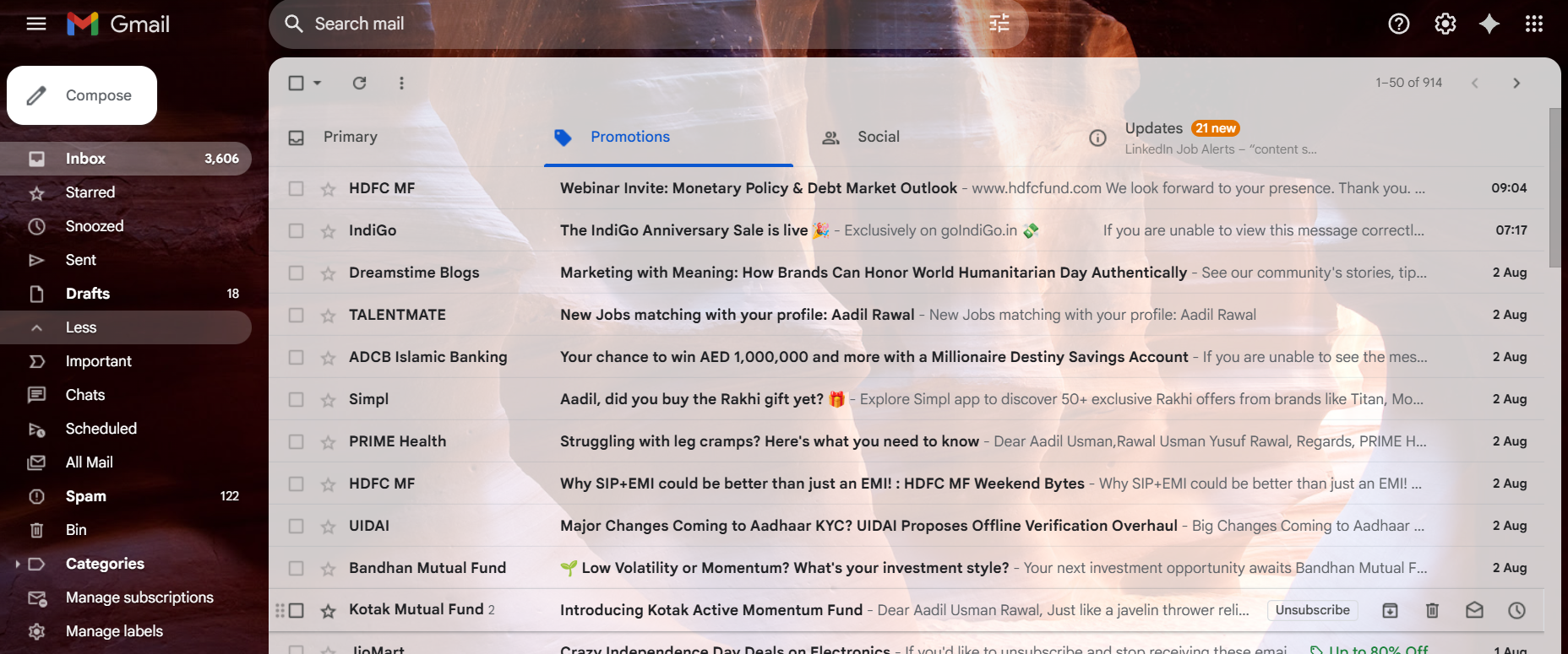 How to manage subscriptions on Gmail?