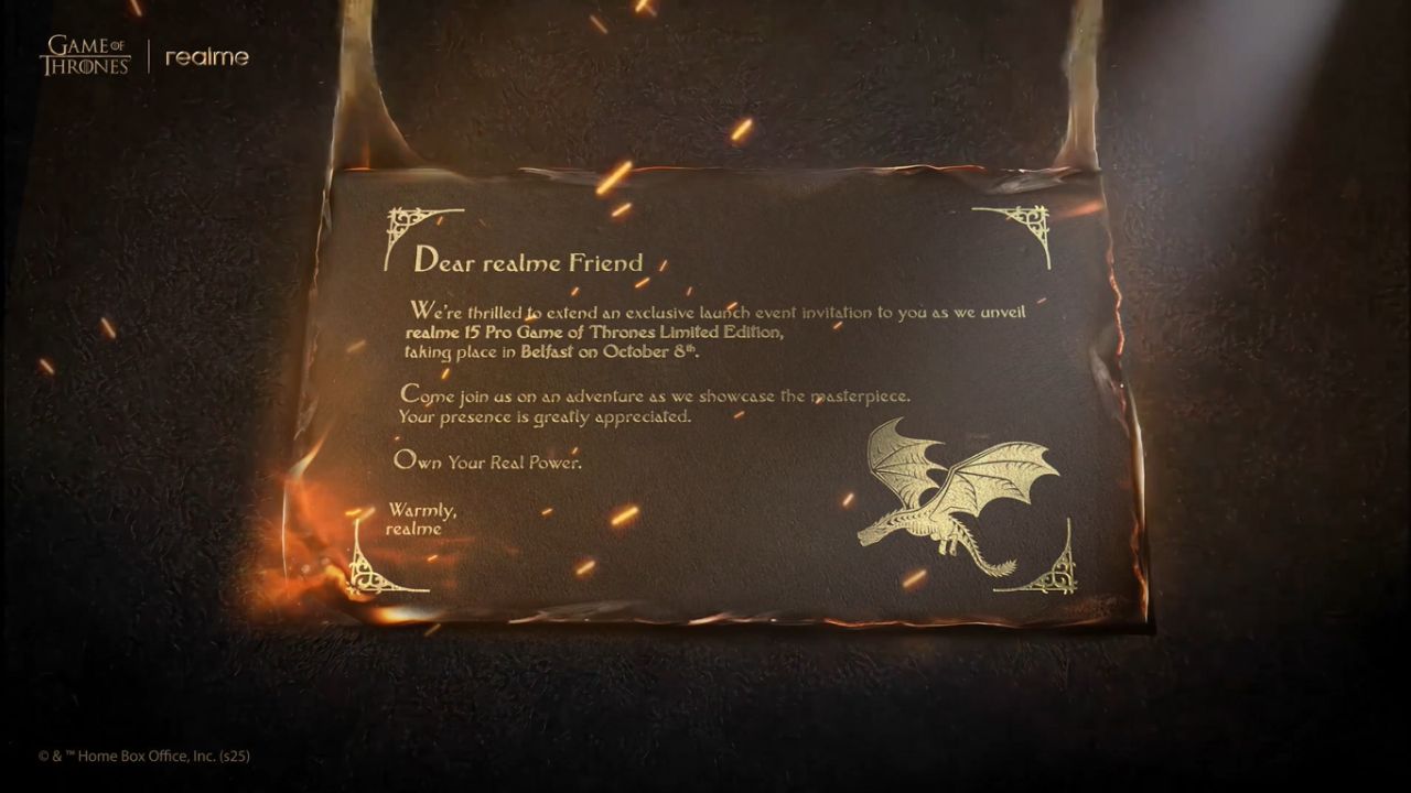 Realme 15 Pro Game of Thrones edition