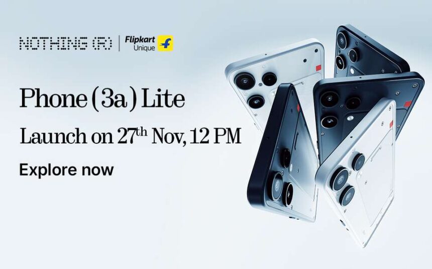 Nothing Phone 3a Lite India launch date confirmed for November 27