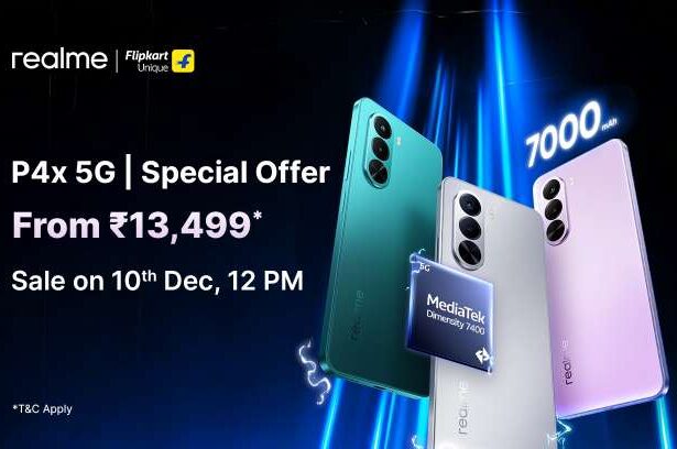 realme expands P-series in India with realme P4x 5G smartphone and Watch 5 wearable