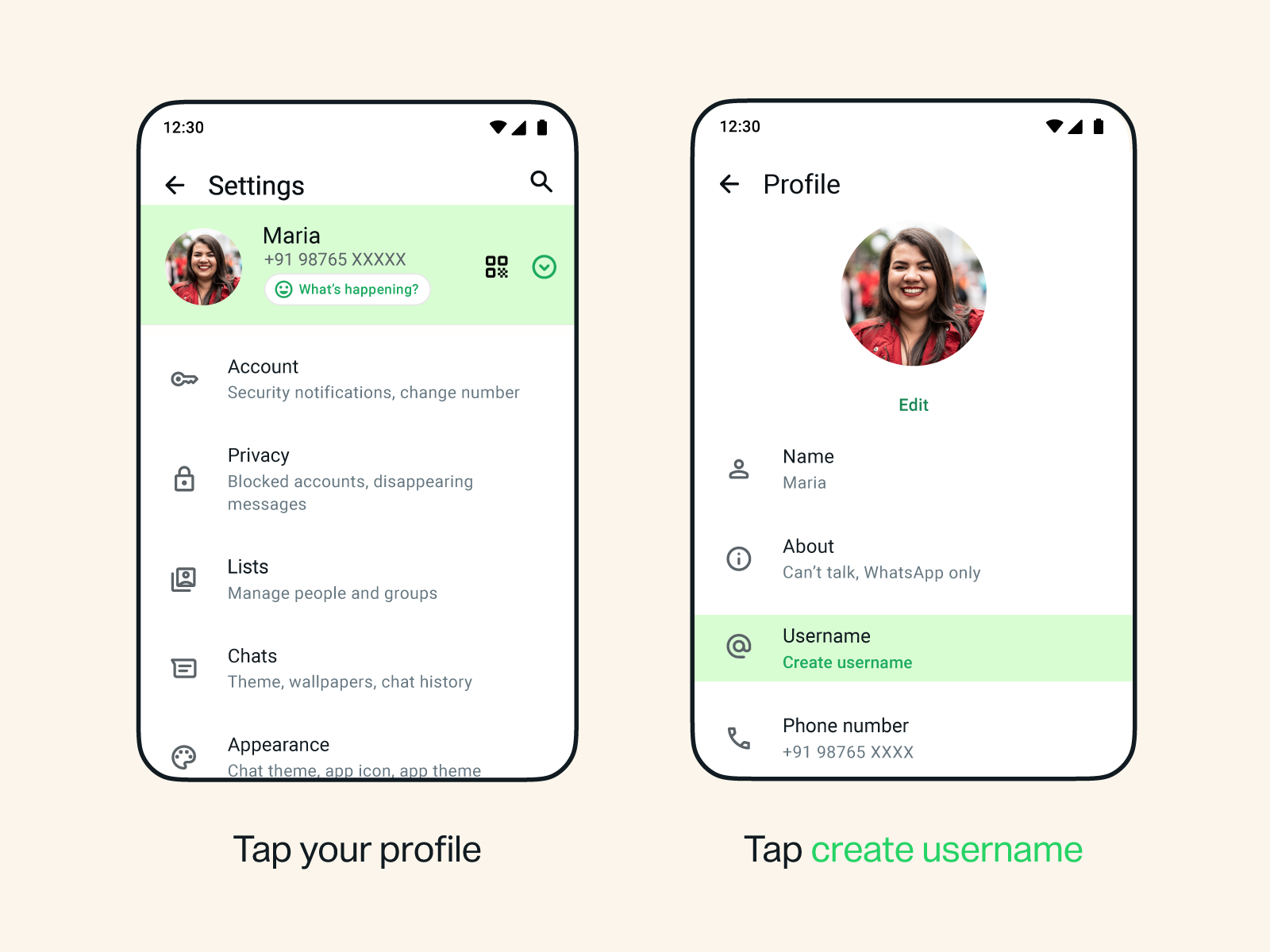 How to set up WhatsApp Username on Android phones