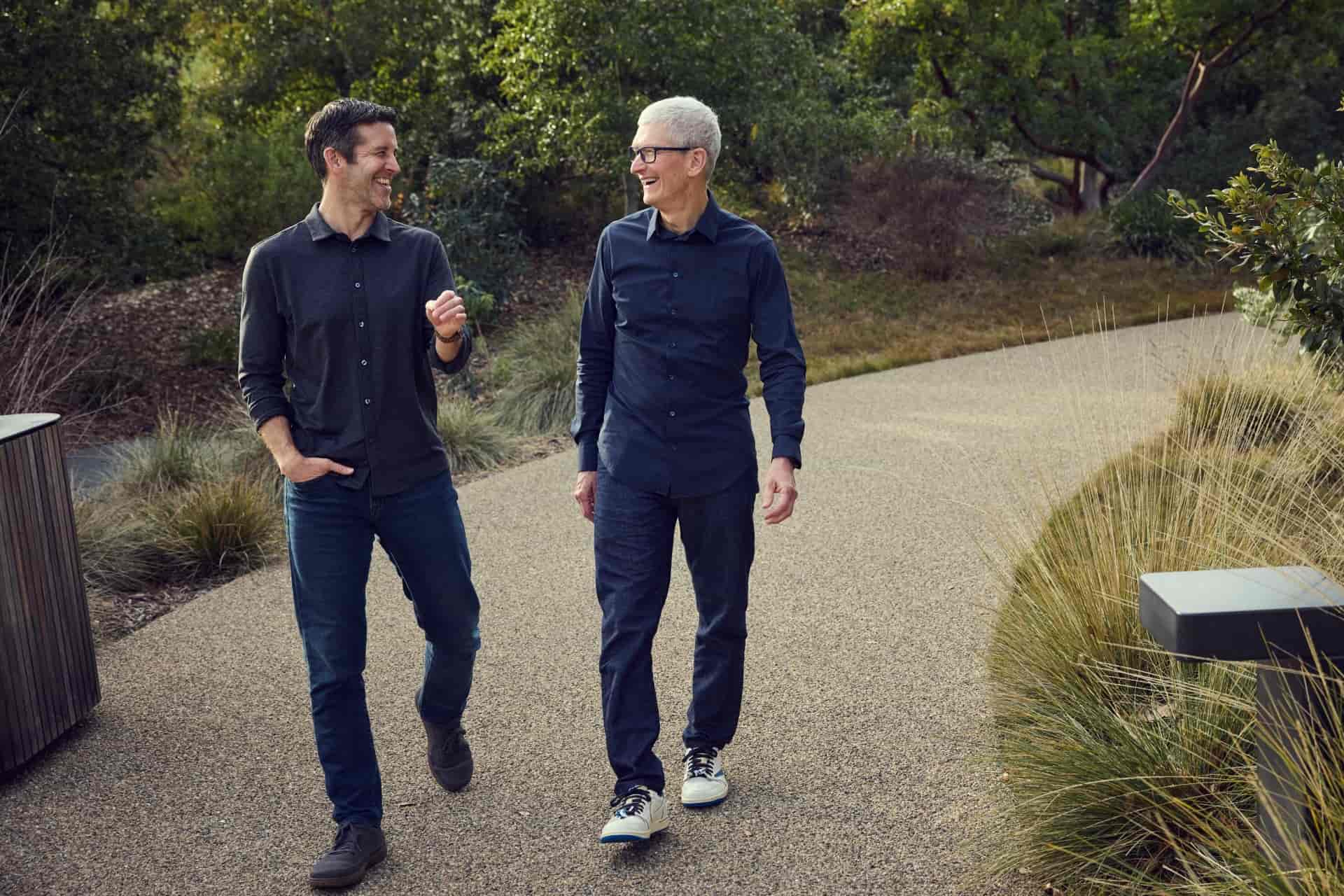 John Ternus and Tim Cook